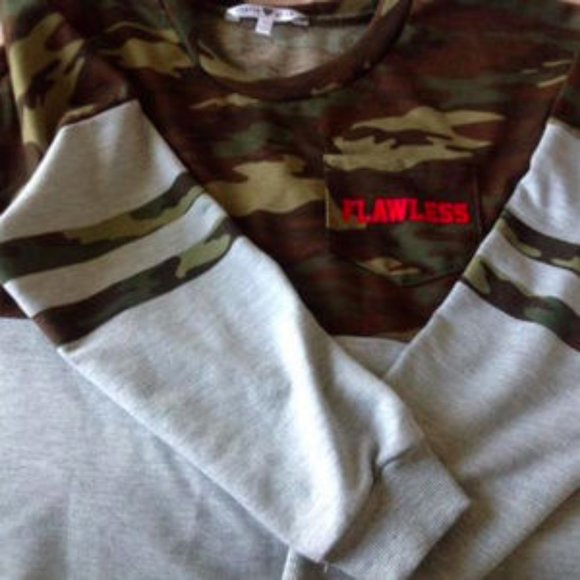 Camo Long Sleeves Croptop - Picture 4 of 6